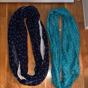 Anchor infinity scarves